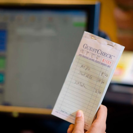 National Checking Company 1 Part 16 Line Board Green Guest Check, PK2500 G7000